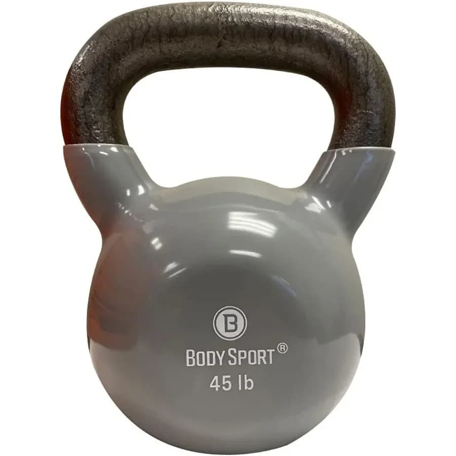 Kettlebells coated in cast iron vinyl for body sports for strength training and weight lifting Durable fitness equipment designed for P