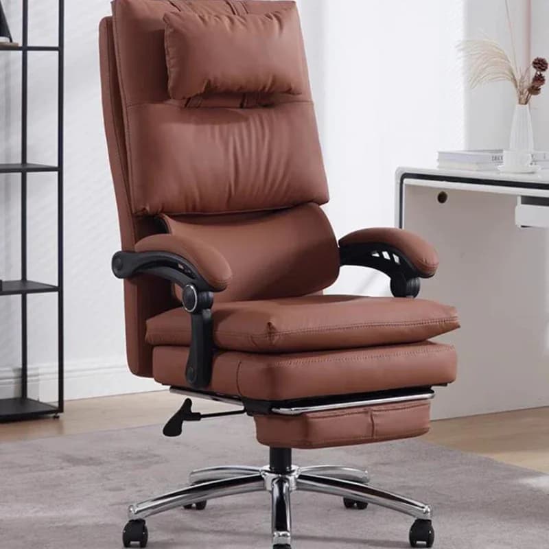 & Sedie da ufficio Comfort rilassante Mobili da ufficio Bureaustoel Sedie da ufficio moderne in pelle Computer da gioco Girevole ergonomico