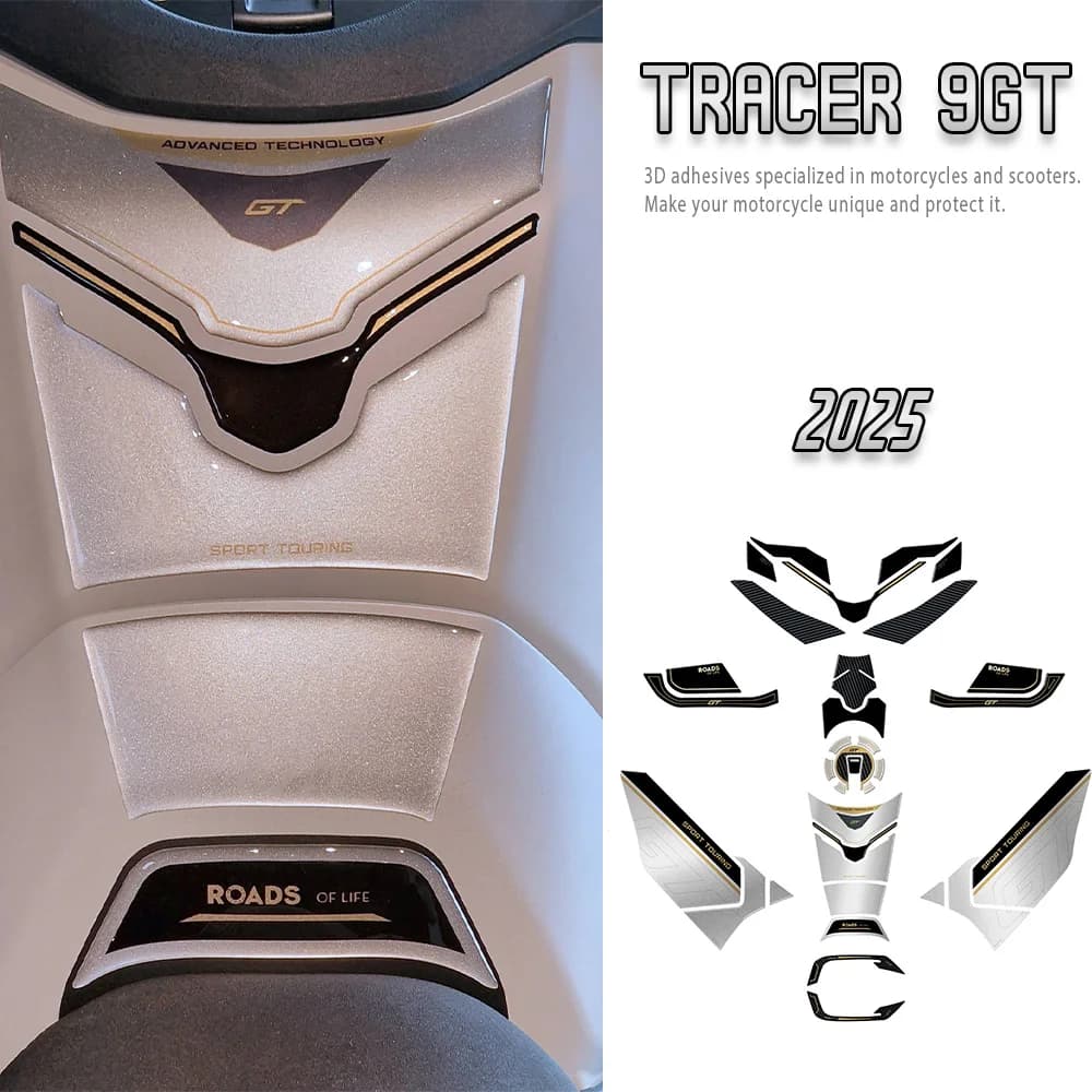 Per Tracer 9 GT 2025 Ceramic Ice 2025 Accessori Moto 3D Adesivo Epossidico Protettivo Rilievo del Carro Armato Tracer 9 GT