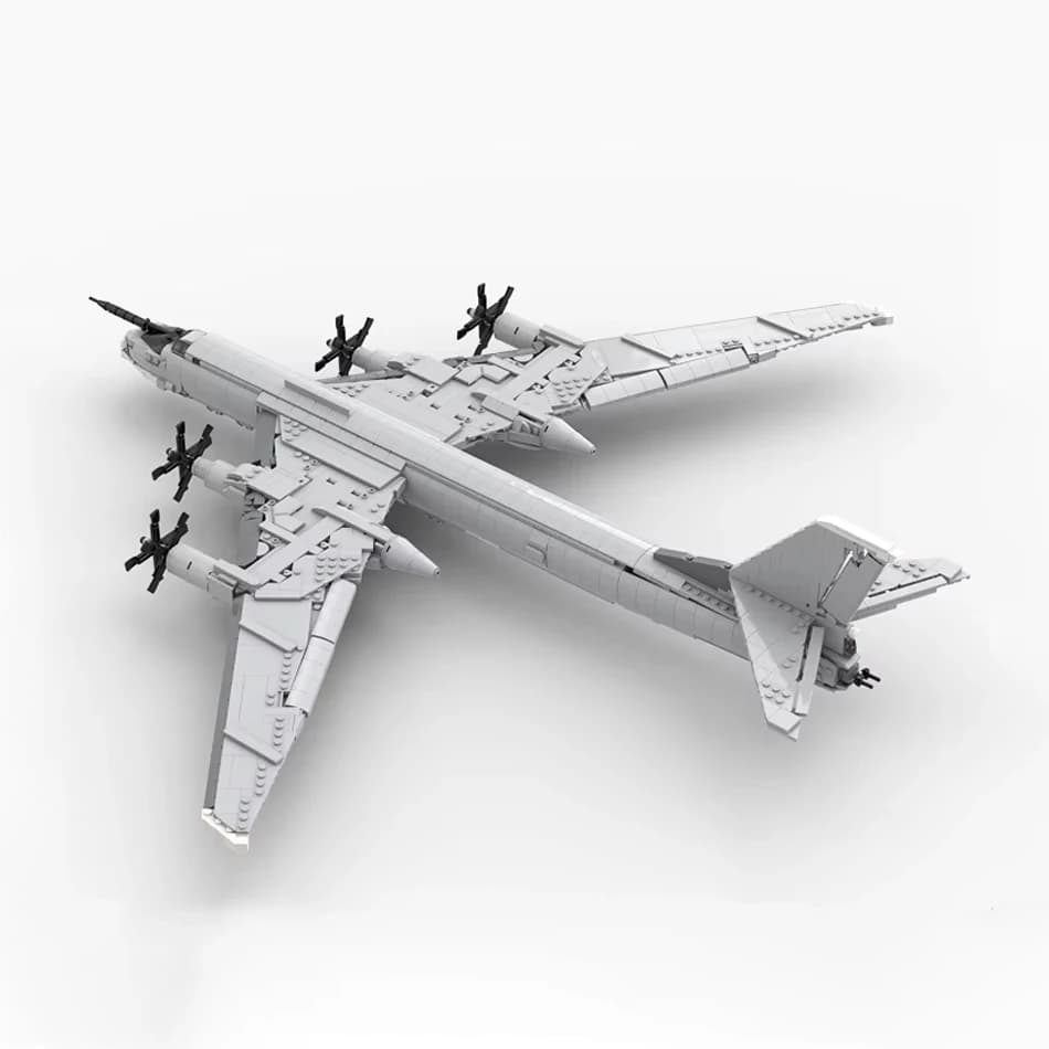 2437 pezzi MOC Tupolev TU-95 Orso Modello di aereo da caccia Assemblaggio fai da te Building Block Toy Regalo di compleanno per bambini