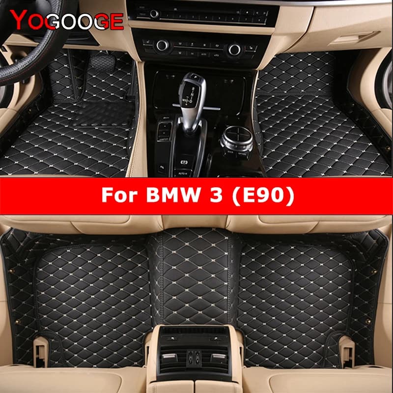 YOGOOGE Tappetini per auto personalizzati per BMW 3er E90 2005-2013 316-335 Tappeti per auto Piede Coche Accessorie