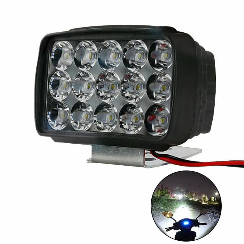Faretto faro moto 15 LED 1000LM Motos ATV UTV illuminazione Scooter