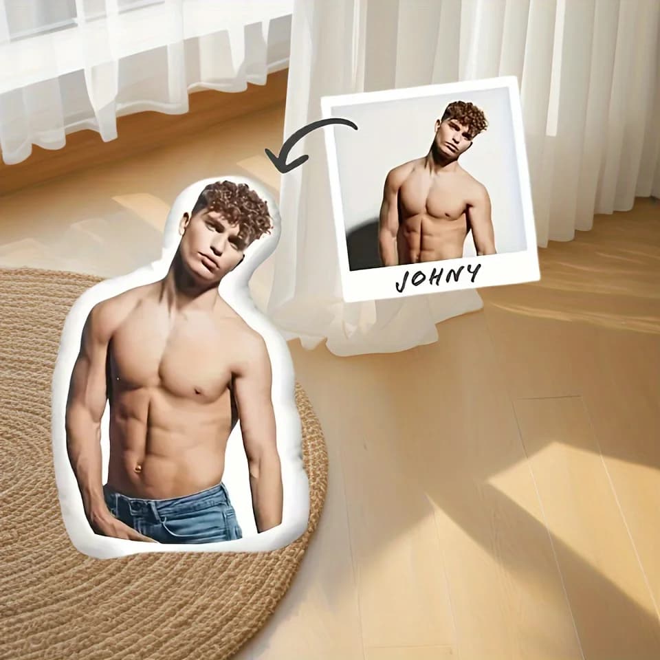 1 cuscino umanoide stampato in 3D con foto personalizzata, copertura in poliestere 100_, imbottitura in polipropilene 100_, lavato a mano, multiuso