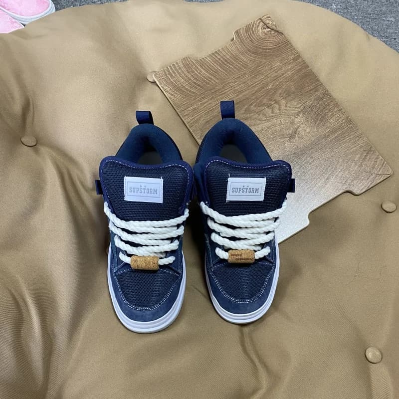 Mocassini in Denim Blu Invernali, Scarpe da Uomo di Grande Taglia alla Moda, Calzature Casual Trendy, Sneakers Traspiranti e Versatili