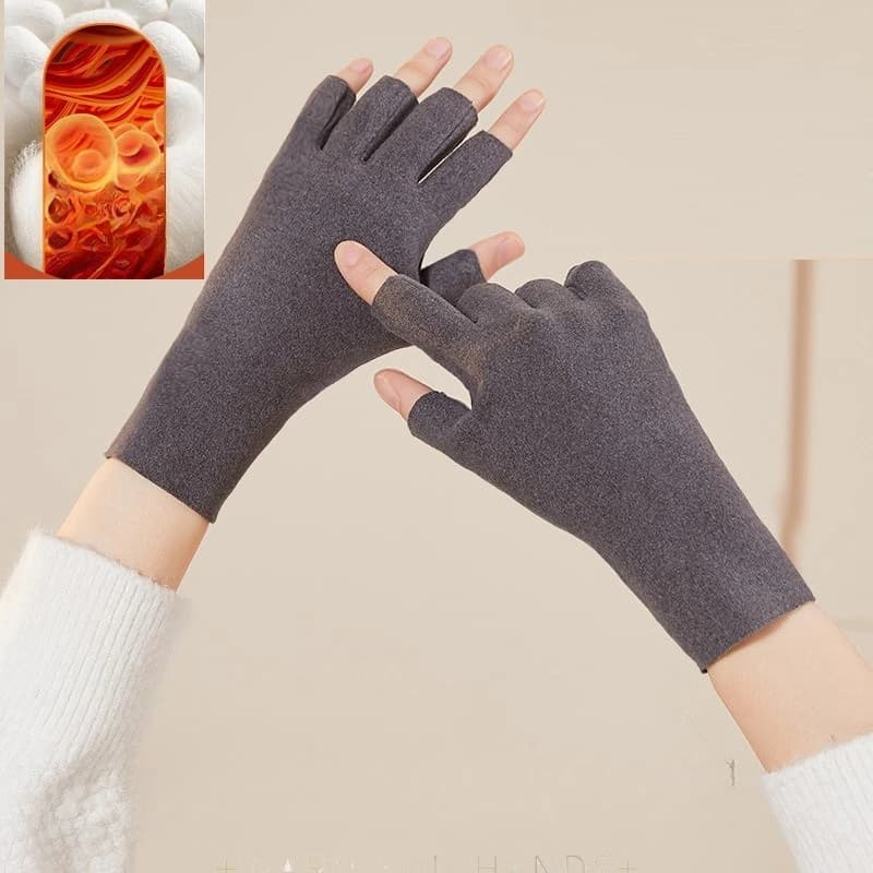 Guanti a dita aperte Guanti antigelo per touchscreen foderati in pile invernale da uomo e da donna per la guida e il ciclismo