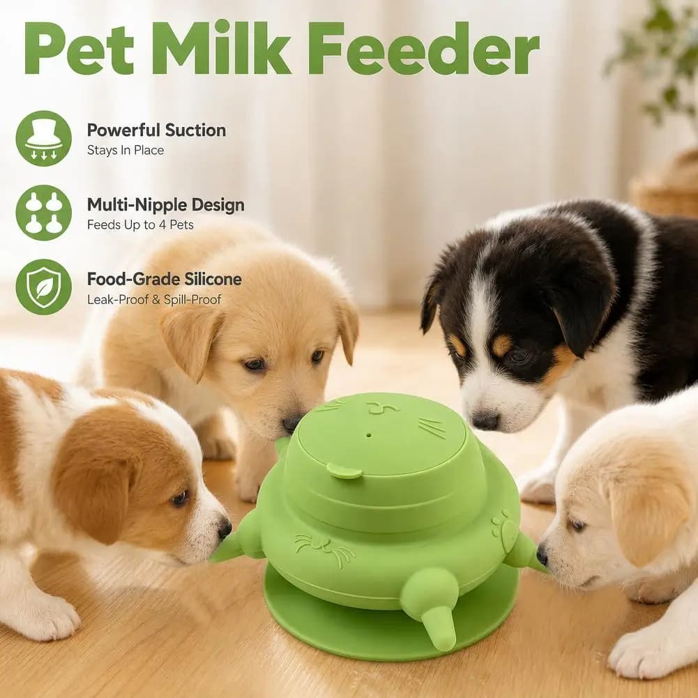Pet Silicone Breast Feeder, Multifunctional Pet Pacifier Feeder, Puppy Feeding Bottles Food Storage Container for Kitten Dog Cat