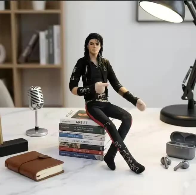 Anime Michael Jackson Cosplay Prop Doll Plush Stuffed Figure Dolls Room Decoration Abstract Joint Mobility Props Gifts