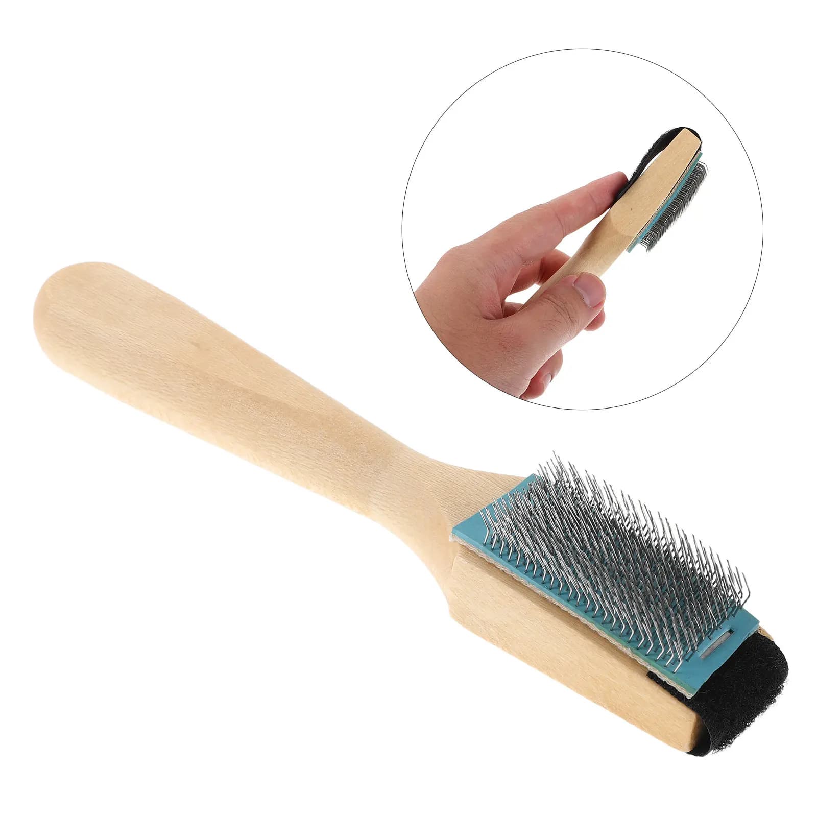 Set di 3 Spazzole per la Pulizia delle Scarpe da Ballo, Spazzola per Suole in Camoscio con Manico in Legno per la Cura delle Calzature da Ballo Latino e Classico