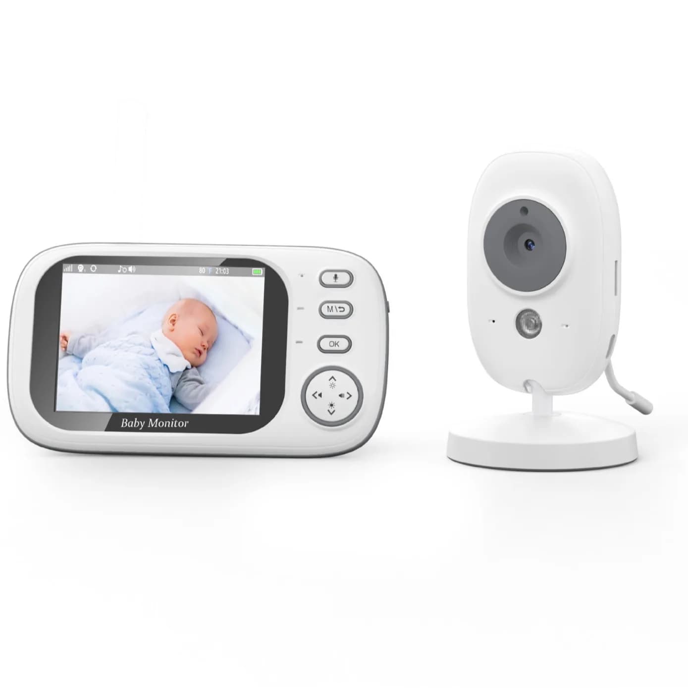 ABM600 Videocamera aggiornata per baby monitor per badante in tempo reale da 3,5 pollici