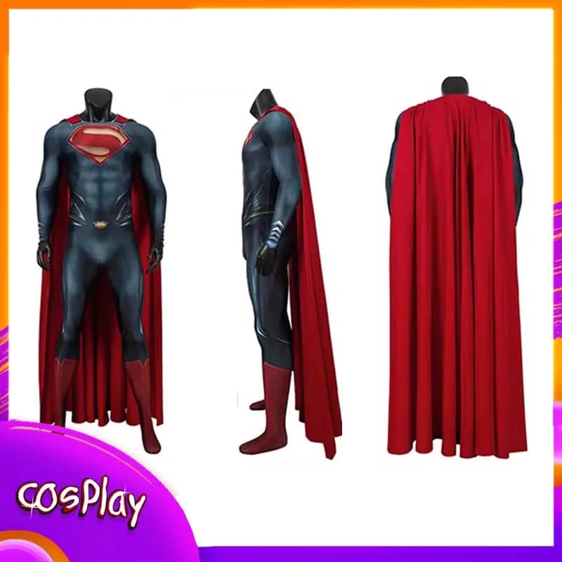 Superman Man Of Steel Cosplay Costume Clark Men'S Jumpsuit Halloween Comic-Con Carnival Party Coser Props Performance Clothing