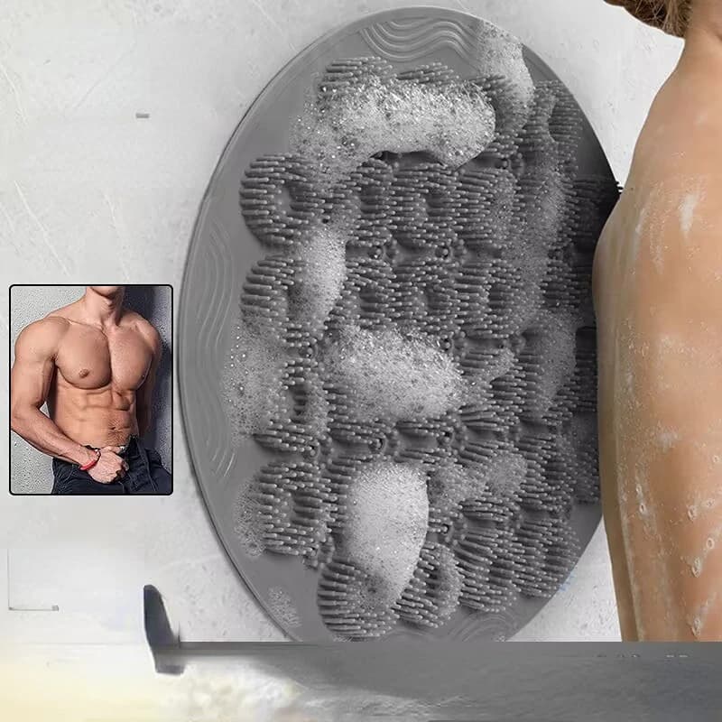 Esfoliante doccia massaggio raschietto bagno tappetino da bagno antiscivolo spazzola per massaggio alla schiena Silicone lavaggio dei piedi strumento per la pulizia del corpo