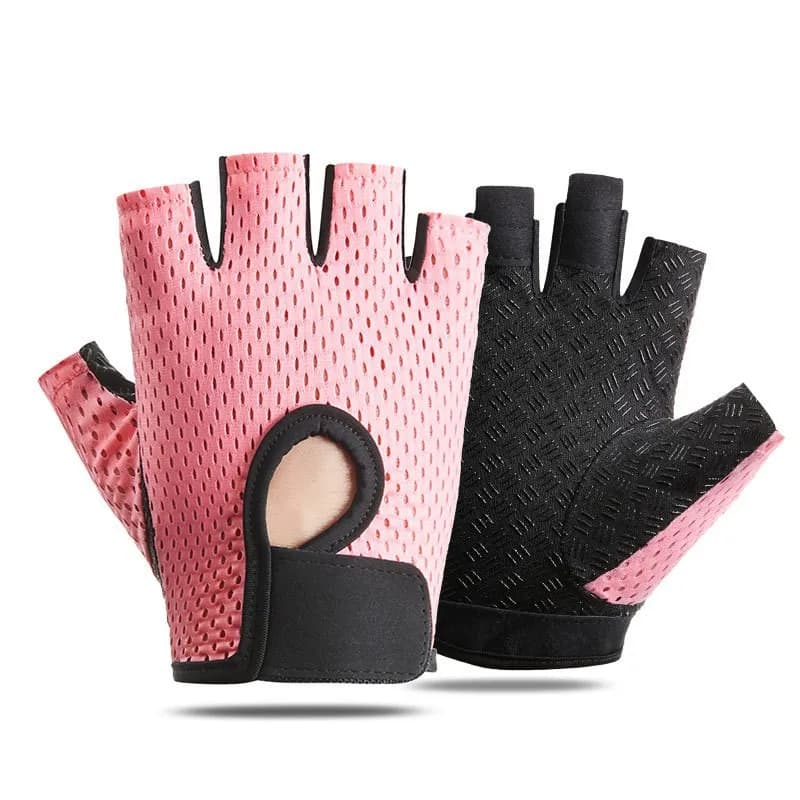 Women's Gym Cycling Gloves Fitness Sports Protection UV Gloves summer weight lifting without finger in breathable mesh