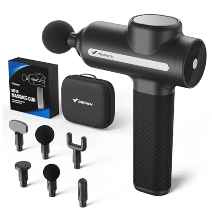 Pistola per Massaggio Professionale Silenziosa, Massaggiatore a Percussione per Tessuti Profondi 12MM, Strumento per Alleviare il Dolore di Muscoli/Spalle/Gambe/Corpo