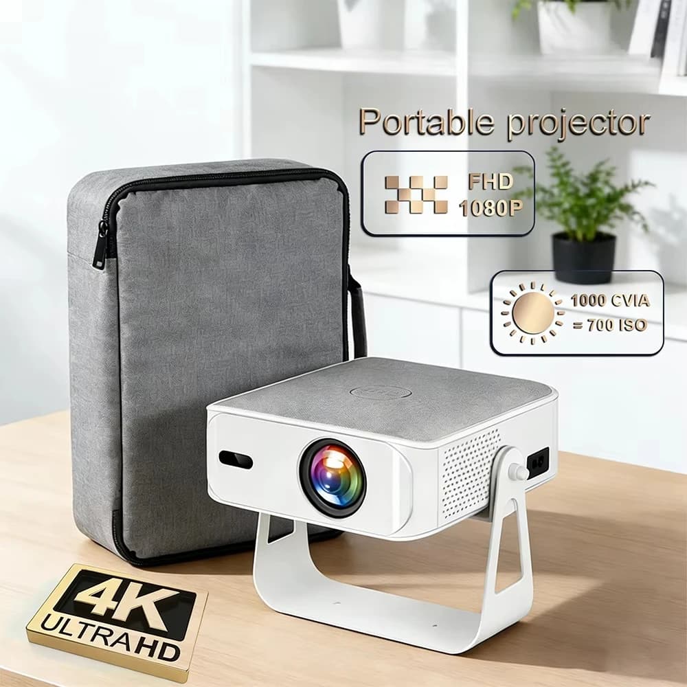 Portable Mini Projector Set (1080P Full HD / Video / Android Games / 4K Support)