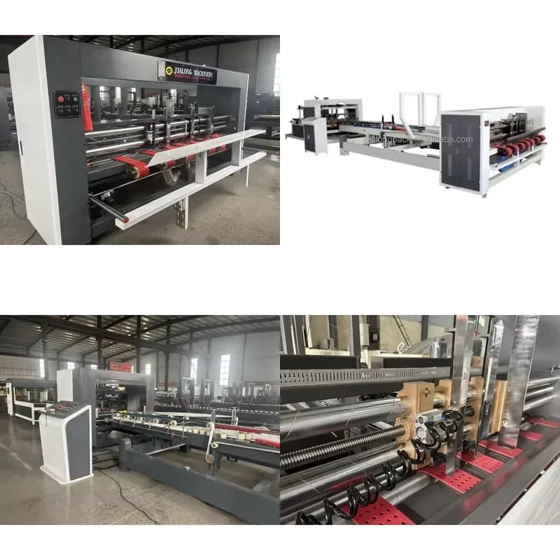 Full Automatic Folder Gluer Stapler Nail Box Machine for Corrugated Carton Box Making