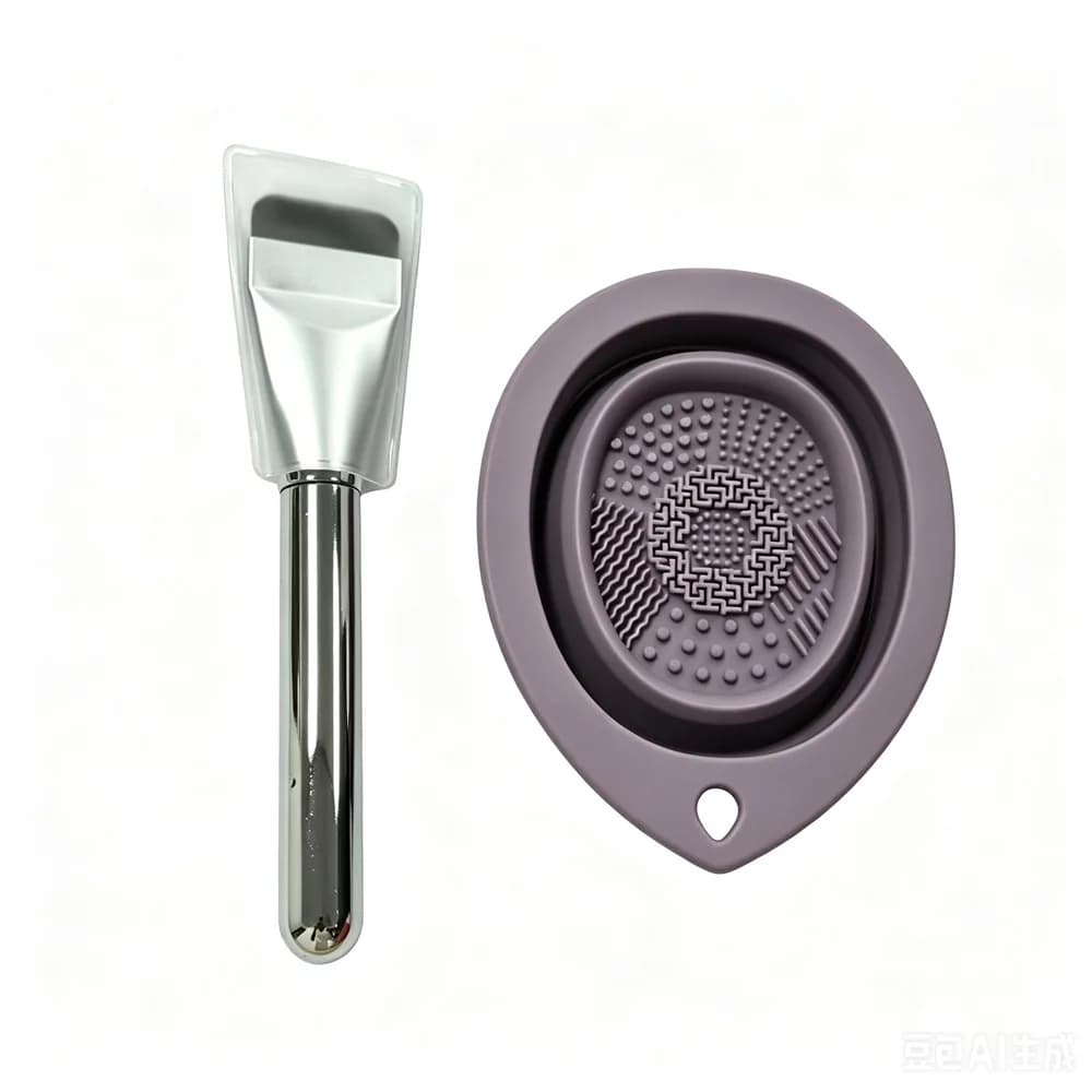 vvocci Doesn't Absorb Powder One-piece Foundation Brush Powder Puff That Cleaning Bowl Beauty Tools