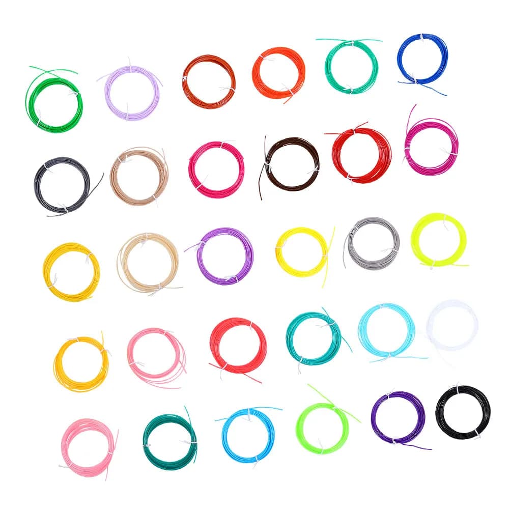 30 Pieces Filament PLA Multifunction for 3D Pen, High Success Rate Reels, Brilliant Color Printing Filaments for Creative