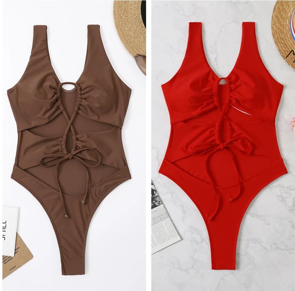 Costume da bagno intero sexy 2026, nuovo stile, da donna, Trikini, Maio, Biquini, Badpak, Maillot Femme