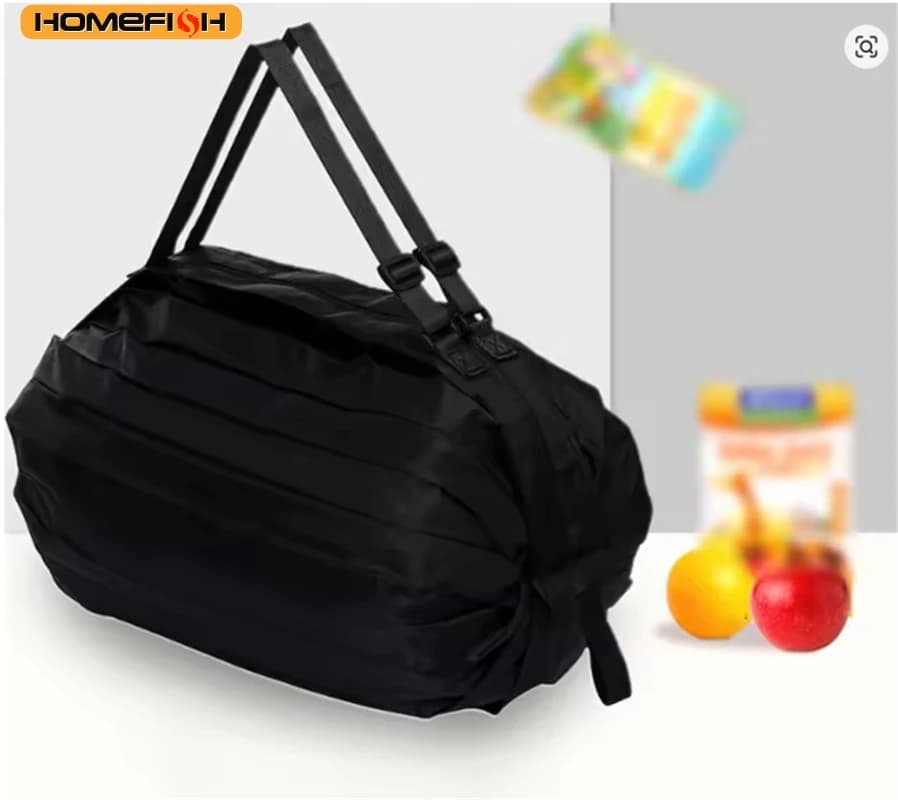 Large Foldable Shopping Bag Reusable Eco Bag Grocery Package Beach Toy Storage Bags Shoulder Cat Lemon Printing Pouch Tote Pouch