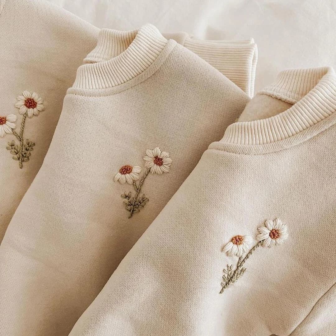 Set di vestiti per neonate in pile ricamo margherita pullover felpa + pantaloni jogger set ragazze ragazzi tuta vestiti per bambina