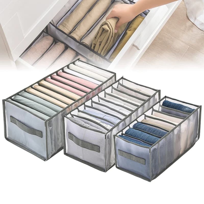 Organizzatore per cassetti per biancheria intima Scatola portaoggetti Organizzatore per armadio pieghevole Calzini Reggiseno Mutande Divisori Organizzatori di stoccaggio facili da lavare