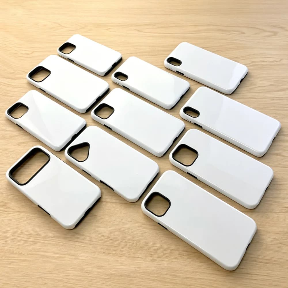 10pcs 2in1 Blank Phone Case 3D Film Sublimation Print Cases for iPhone 17 17e 16 15 14 Pro Max 13 DIY Case Cover