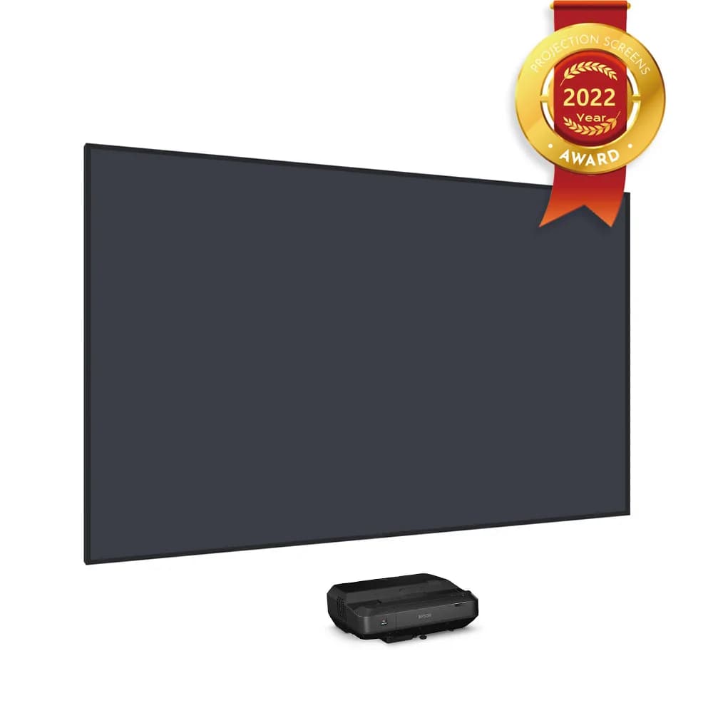 UST 100/120 Pollici ALR Projector Screen, PET Fixed Frame, CLR Anti-Environmental Light for 4K Laser Projectors in Ultra Corto
