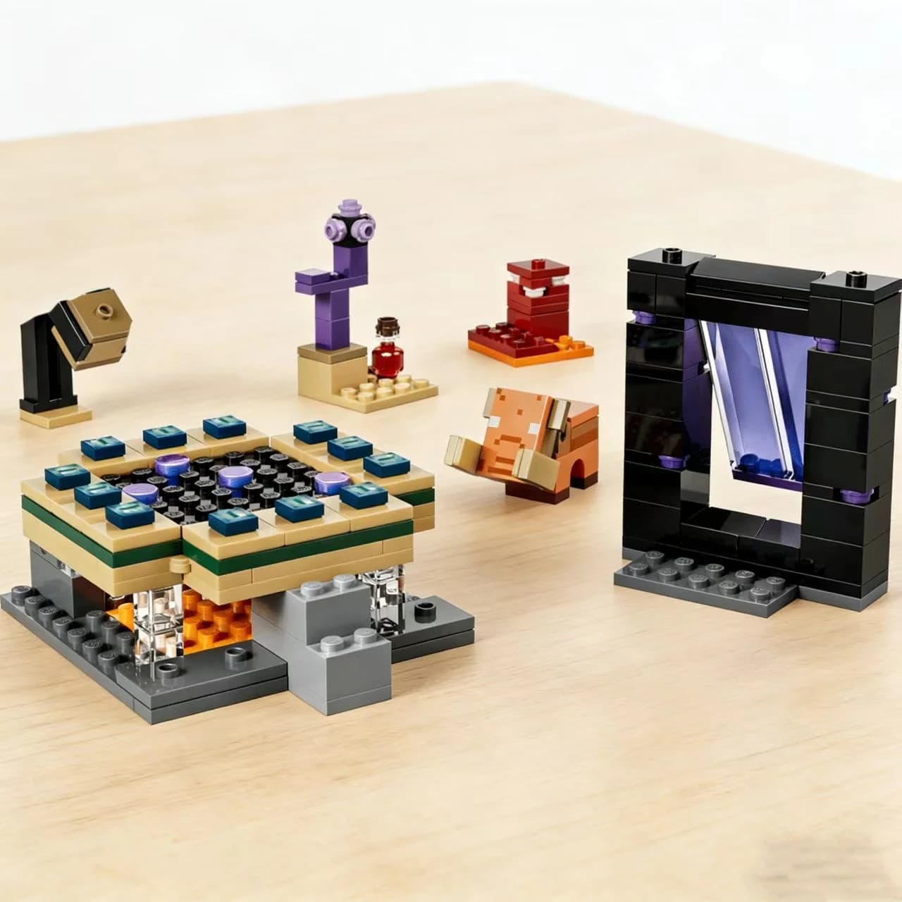 Set Compatibili MOC di Terze Parti Serie My Pixel World, Blocchi da Costruzione 21584, Giocattoli da Assemblare Nether & End Portal Journey