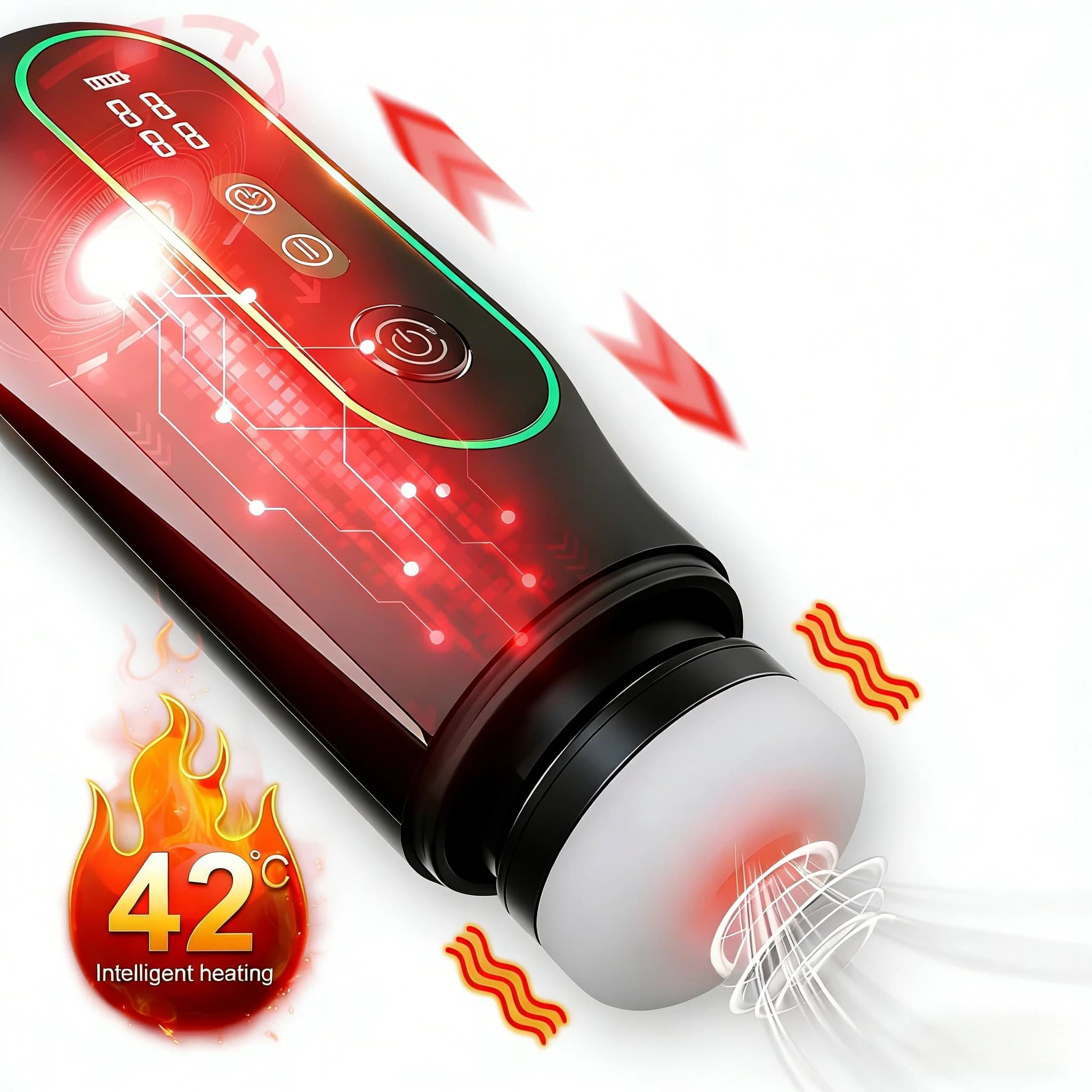 Giocattolo del sesso maschile di aspirazione della tazza del masturbatore maschio automatico telescopico LCD per adulti Attrezzatura per la masturbazione della vagina con pistone