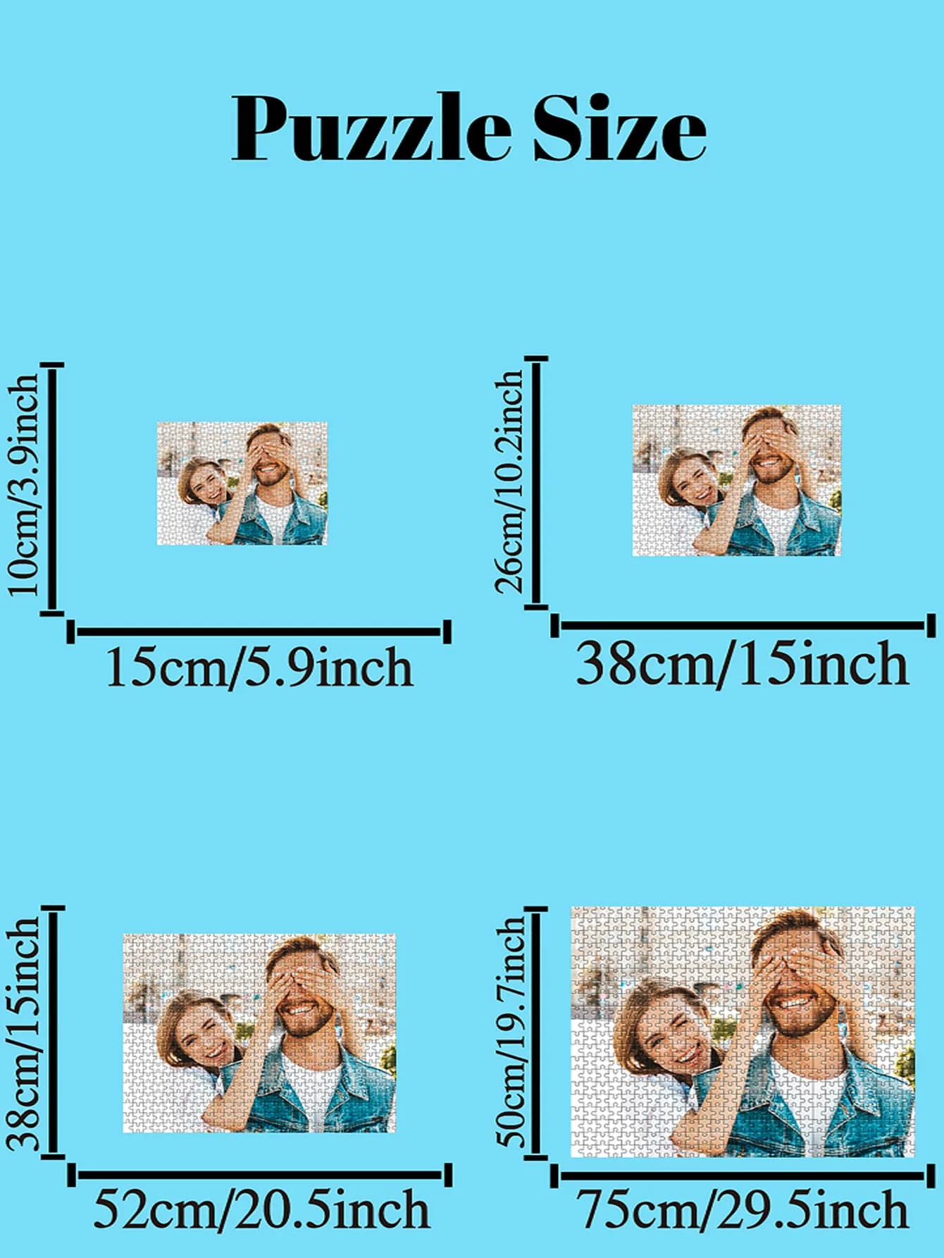 35/300pcs couple Custom Picture Personalised Decompression Puzzles Mosaic Personalized Photo For Children Toy Kids Gift