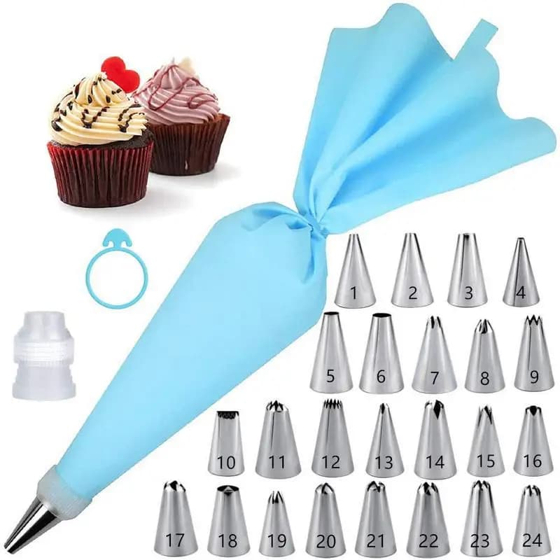 Nozzle Piping Cake Decorating Tools Confectionery Equipment Kitchen Accessories Pastry Bag and Bakery Set Stainless Steel Socket