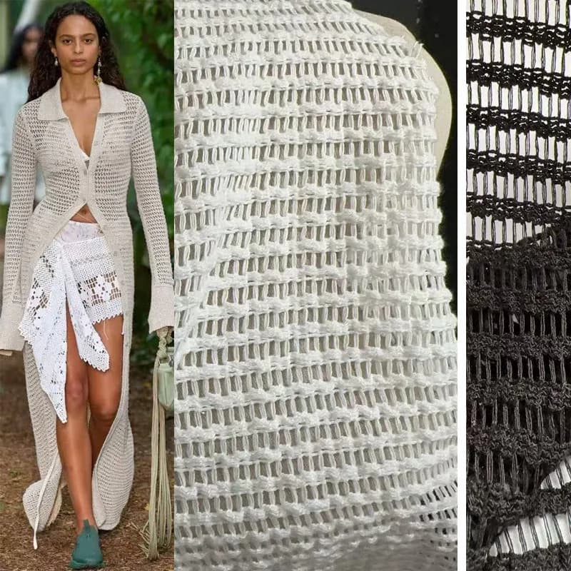 Tessuto a Rete Intrecciata Cava per Pesca, Design Creativo per Abbigliamento, Accessori e Materiali per Cucito Fai-da-te al Metro