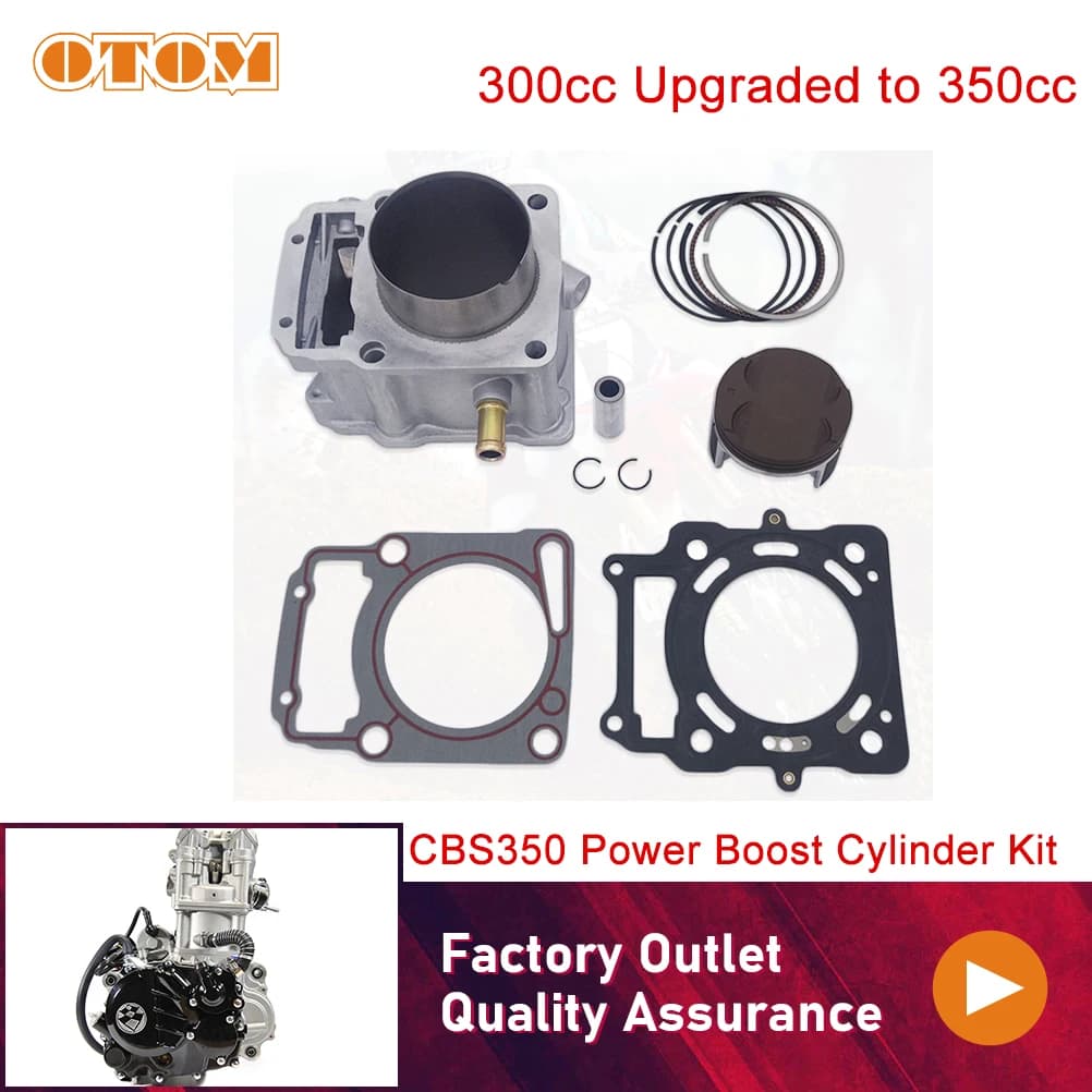 Moto 77 millimetri Kit Cilindro Blocco Cilindro Guarnizione Testa Anello Pistone Per ZONGSHEN CBS350 CBS300 ZS174FMM Aggiornamento A 350cc Bici