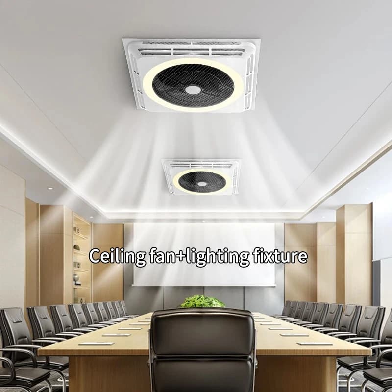 Nuovo Ventilatore da Soffitto Intelligente Senza Pale con Luce, Dimmerabile, Luce LED, Pannello in Cartongesso con Chiusura in Alluminio