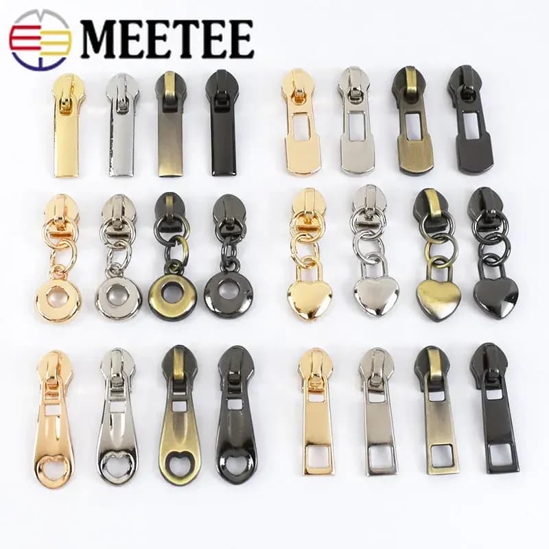 10/30 pezzi 3 # Cursore con cerniera per cerniere in nylon Borsa con nastro Portafoglio Zip Pull Abbigliamento Zip Kit di riparazione testa Accessori per indumenti da cucito fai-da-te