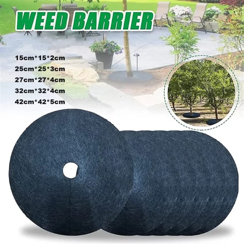 10 pieces new tree protection mats for weeds ecological control fabric mulch round ring barrier for weeds cover for indoor outdoor garden plants