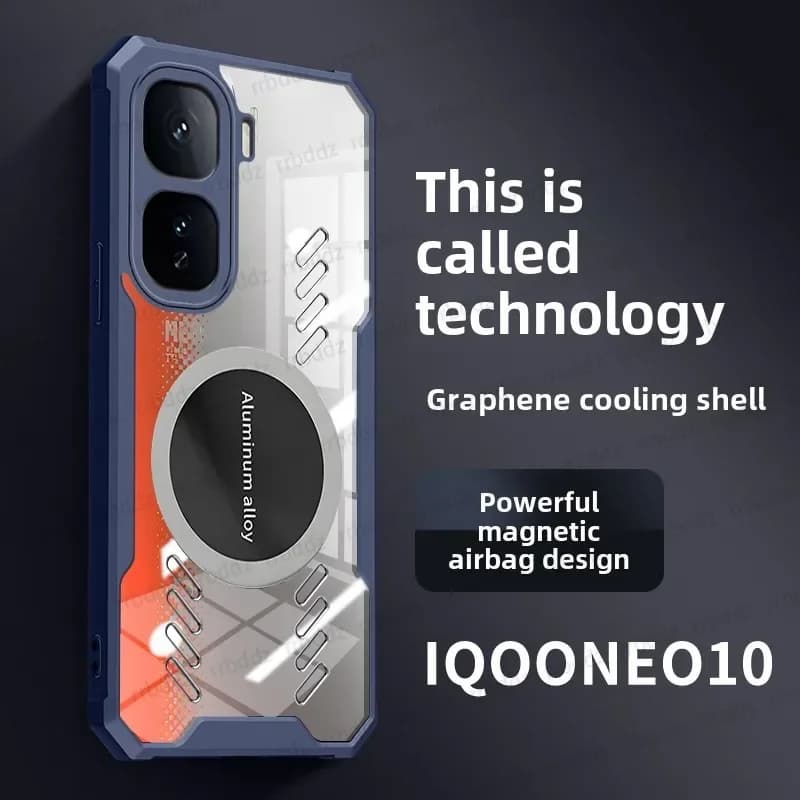 Dissipazione del calore del grafene trasparente per custodia Magsafe per VIVO S20 iQOO NEO 10 Pro per custodia magnetica per auto Magsafe