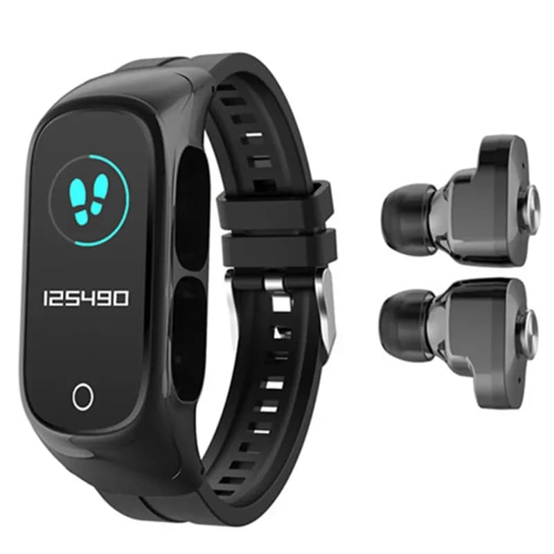 Auricolare Bluetooth HiFi Bracciale intelligente Frequenza cardiaca Pressione sanguigna Sport Chiamata telefonica cellulare Orologio sportivo Bracciale fitness tracker