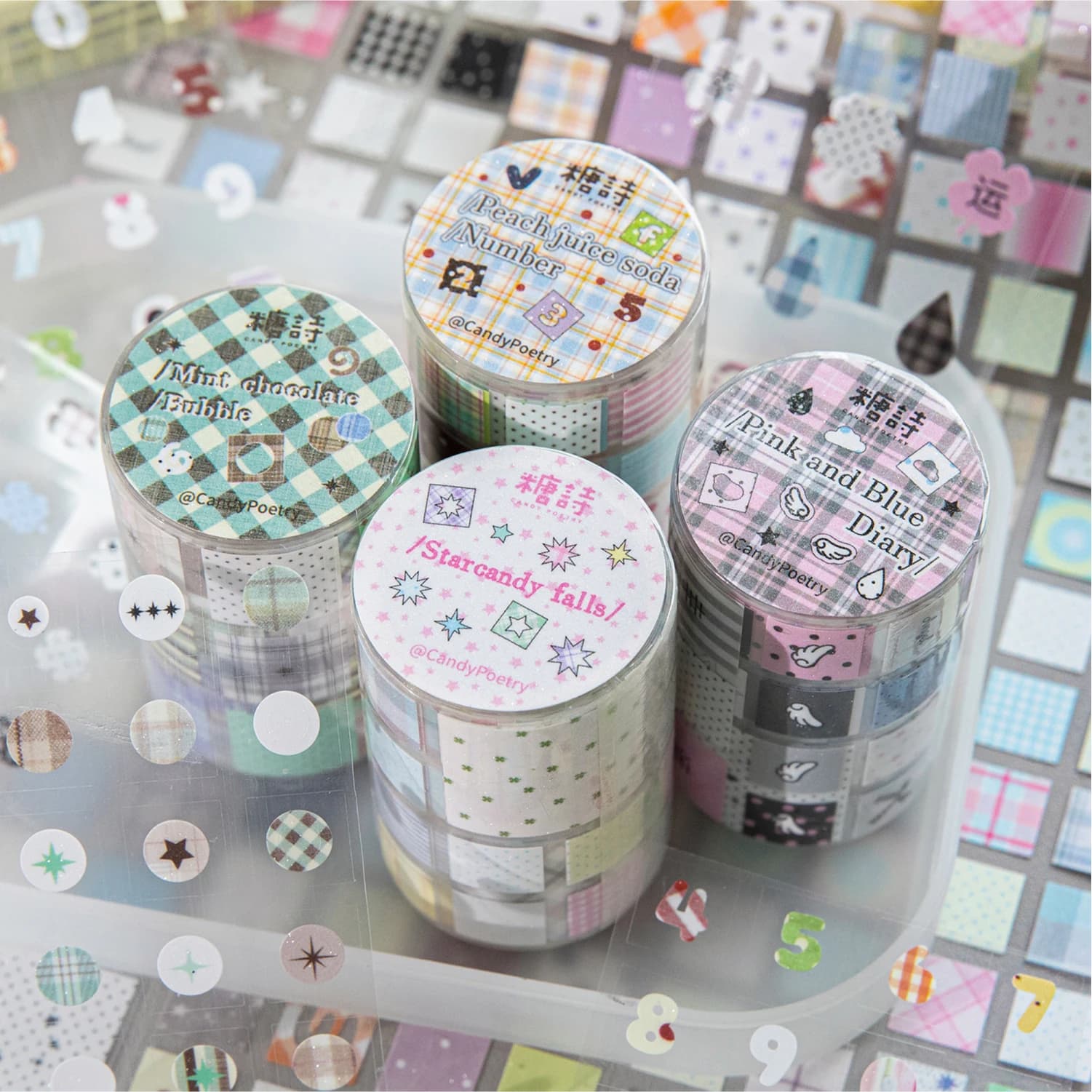 1 rotolo di nastro di carta sintetica fustellata glitter stile carino Kawaii per scrapbooking fai da te materiale collage custodia per telefono decorazione per notebook