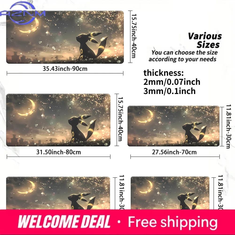 Tappetino da gioco Moonlight Umbreon TCG, tappetino da scrivania lavabile antiscivolo