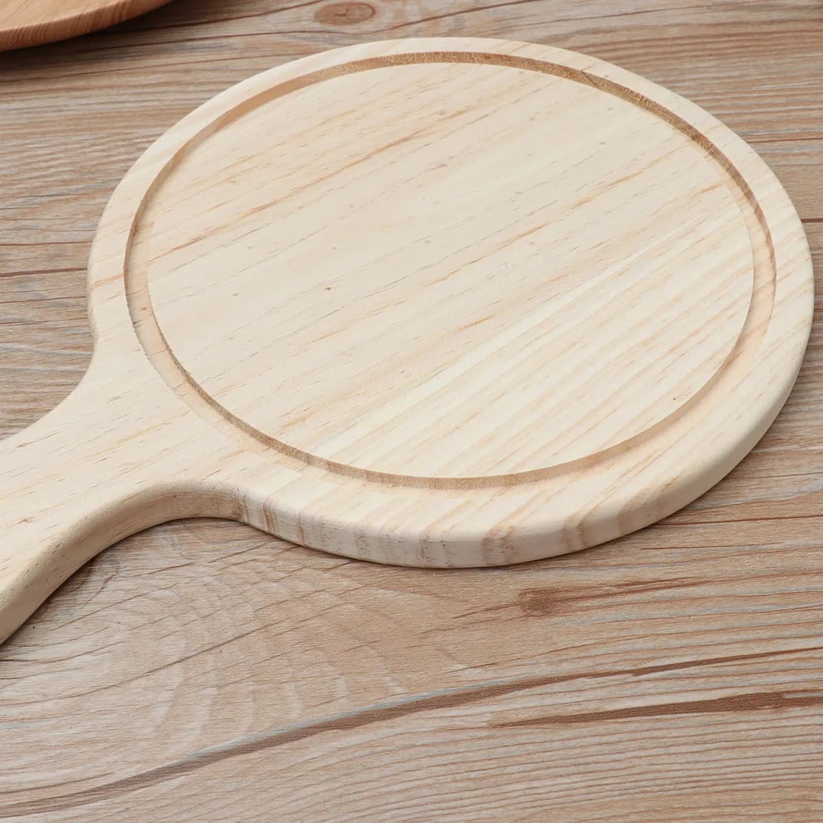 Pala per Pizza in Legno Naturale Premium da 8 Pollici, Vassoio per Trasferimento Sicuro di Pizza e Pane, Essenziale per Cottura in Forno