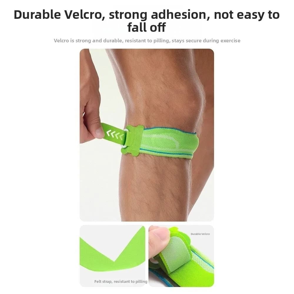 Fascia di Compressione per Rotula Sportiva, Design Antiscivolo, Ginocchiera Traspirante, Stabilizzatore del Tendine Rotulare Regolabile