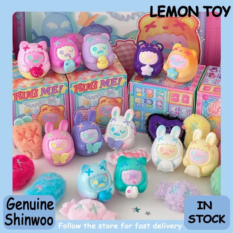 Genuine Shinwoo Hug Me Series Mini Blind Box Toys Kawaii Anime Action Figure Mystery Box Doll Girls Halloween Birthday Gift