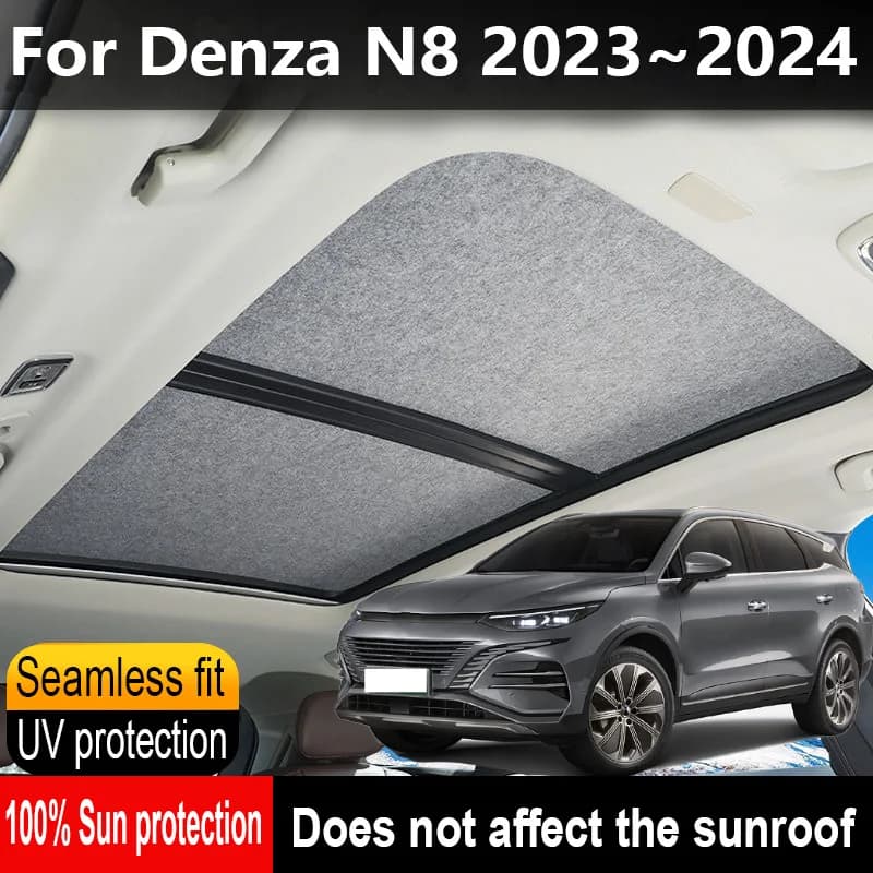 Auto Tetto Apribile Isolamento Visiera del Tetto Per Denza N8 2023 ~ 2024 23 Protezione Solare Anti-Uv Adsorbimento Elettrostatico Cielo Tenda parasole