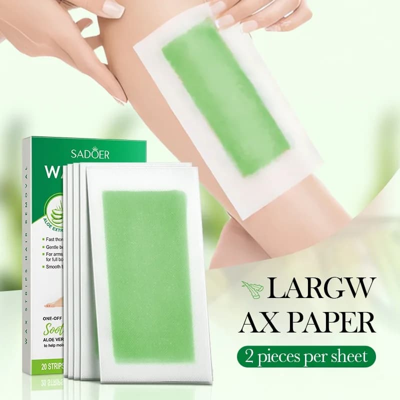 10 PZ/20 Lati Aloe Strisce di Cera Carte Depilazione Del Corpo Depilatorio Vitello Ascelle Braccio Depilazione Cera