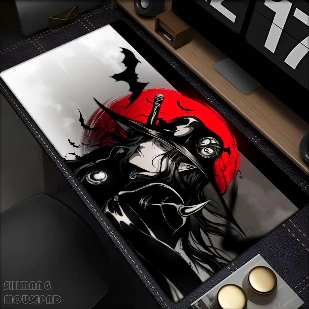 Tappetino per mouse XXL con stampa HD, grande tappeto da gioco Anime Vampire Hunter D 90X40CM, tappetino per tastiera, laptop, scrivania, accessori per PC