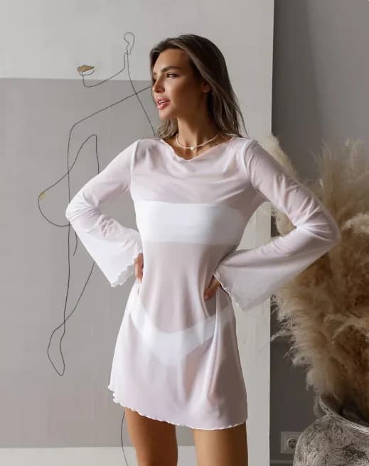 Estate donna donna ragazza Sport sexy BIKINI-Plus Size Cover Up bar party cosplay Beachwear tunica oversize costumi da bagno vestiti
