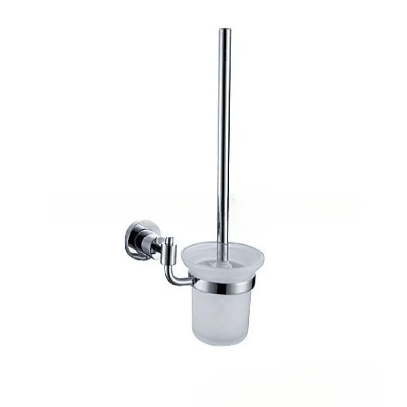 Il portaspazzole per WC in acciaio inossidabile cromato 304 viene fornito con un coprisedile per WC, manico per spazzola, accessori hardware
