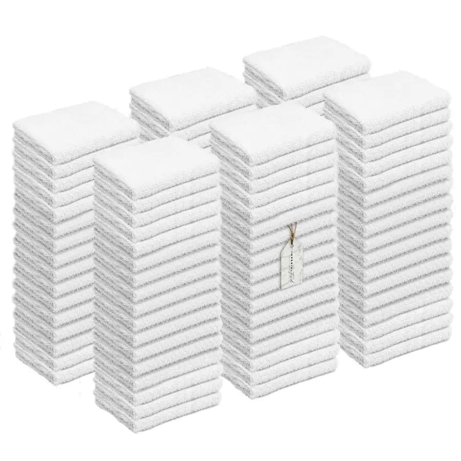 Asciugamani per mop da barra Confezione economica da 100 dimensioni 14x17 Assorbenti e durevoli, stracci per pulizia multiuso, asciugamani per pulizia in cotone, spugna