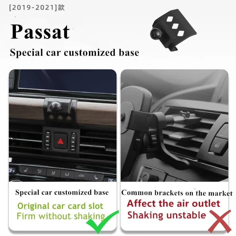 2019-2022 Per VW Passat Supporto per telefono cellulare Caricatore wireless Supporto per auto Staffa di navigazione Supporto GPS
